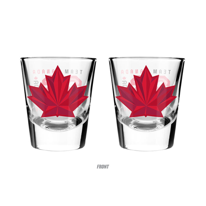 Hockey Canada 2026 Olympic Games 2 Shot Glass Collection Pack 2 Oz