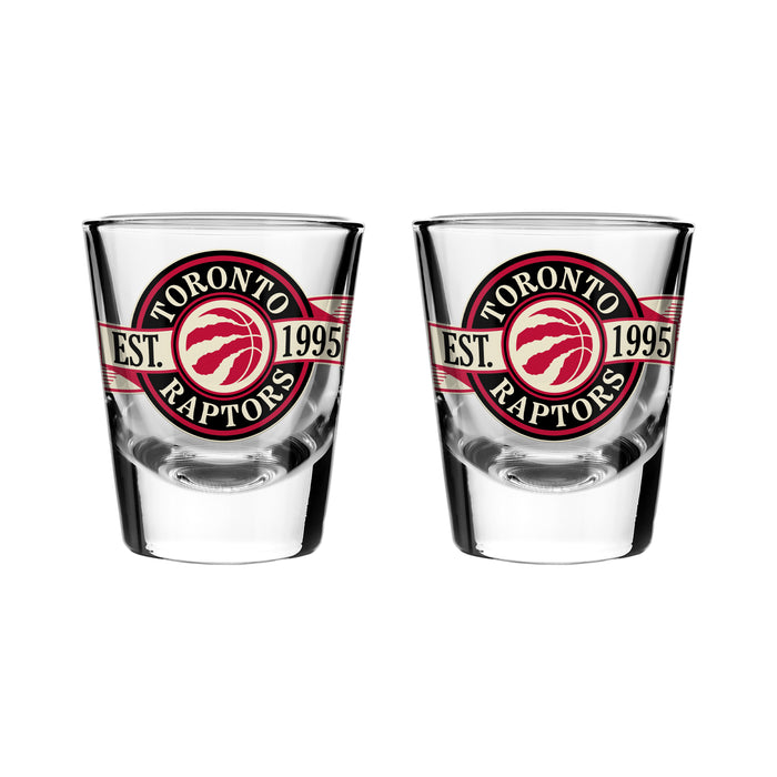 NBA Toronto Raptors 2 Oz 2 Pack Shot Glass Banner Design