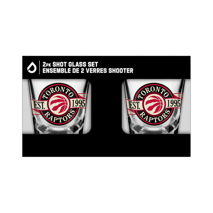 NBA Toronto Raptors 2 Oz 2 Pack Shot Glass Banner Design