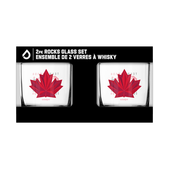 Hockey Canada 2026 Olympic Games 2 Rocks Glass Collection Pack 10 Oz