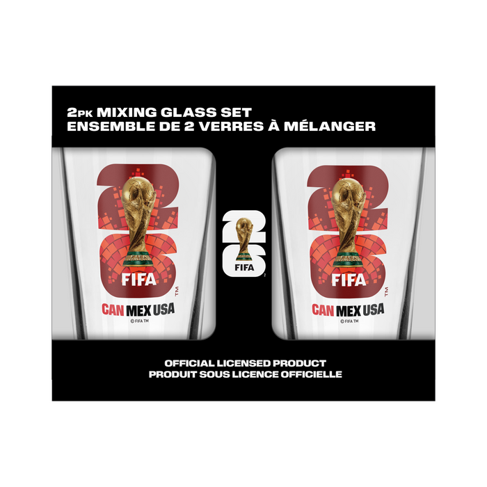 FIFA 2026 16 OZ 2 Pack Mixing Glass Canada Emblem
