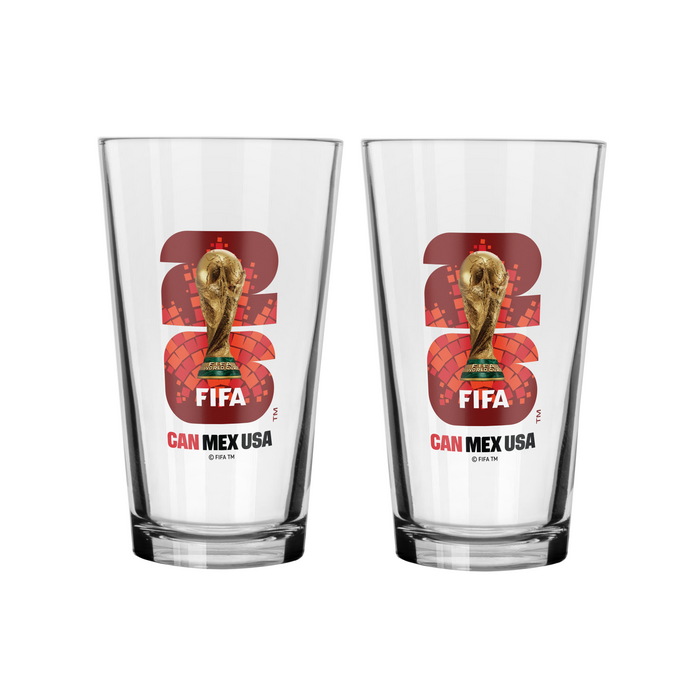 FIFA 2026 16 OZ 2 Pack Mixing Glass Canada Emblem