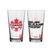 Canada Soccer 2 pack 16 oz Mixing Glass Our Game Now