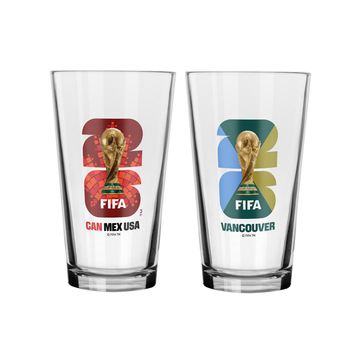 FIFA 2026 16 OZ 2 Pack Mixing Glass Canada Emblem & Vancouver