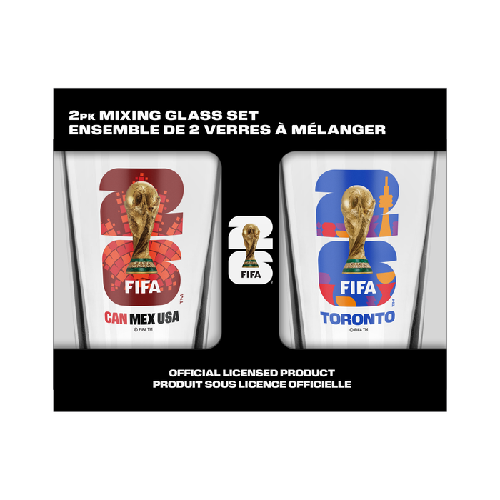 FIFA 2026 16 OZ 2 Pack Mixing Glass Canada Emblem & Toronto
