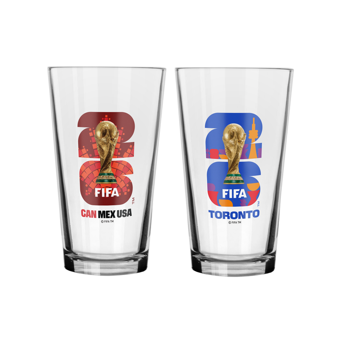FIFA 2026 16 OZ 2 Pack Mixing Glass Canada Emblem & Toronto