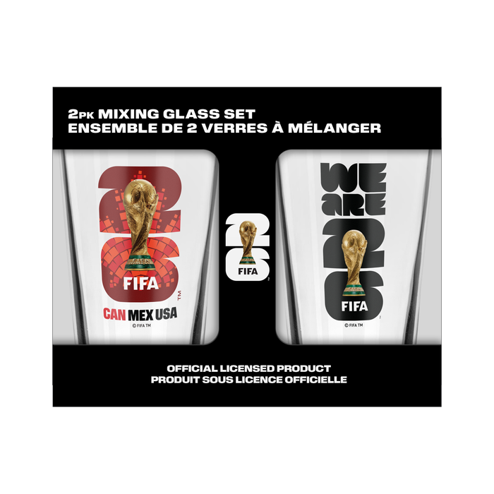 FIFA 2026 16 OZ 2 Pack Mixing Glass Canada Emblem