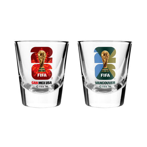 FIFA 2026 2 OZ 2 Pack Shot Glass Canada Emblem & Vancouver