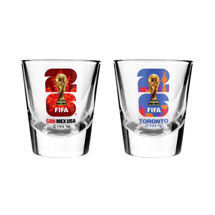 FIFA 2026 2 OZ 2 Pack Shot Glass Canada Emblem & Toronto