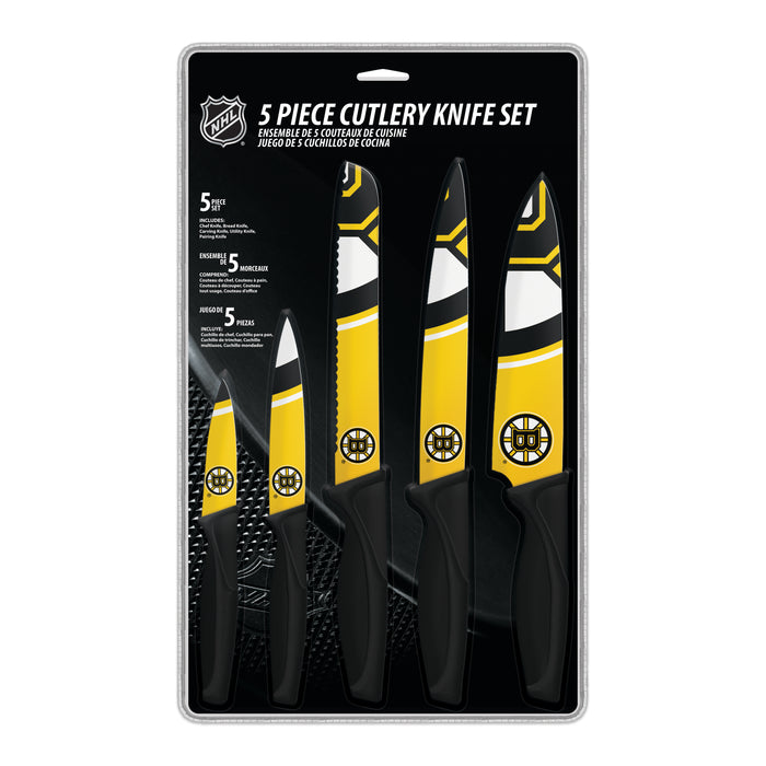Ensemble de 5 couteaux de cuisine des Bruins de Boston de la LNH