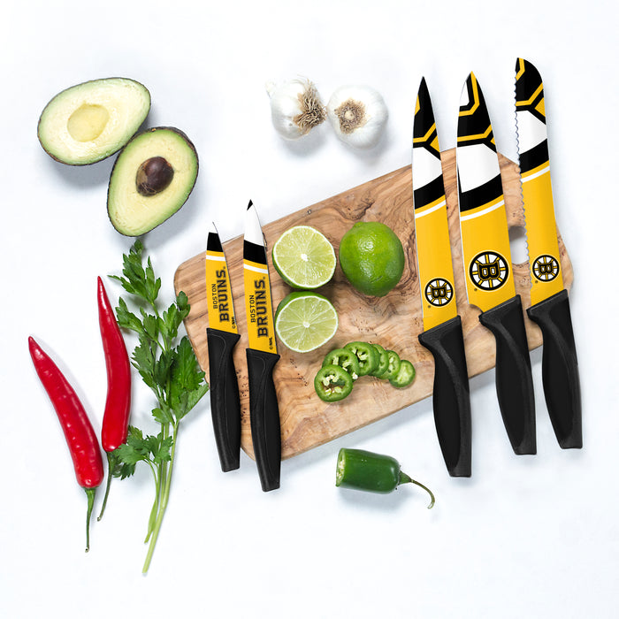 Ensemble de 5 couteaux de cuisine des Bruins de Boston de la LNH