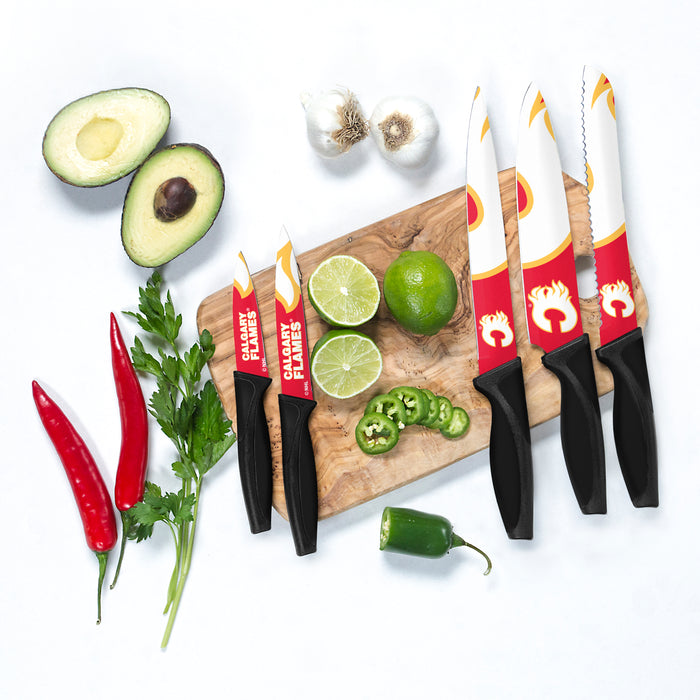NHL Calgary Flames 5-pc Kitchen Knives