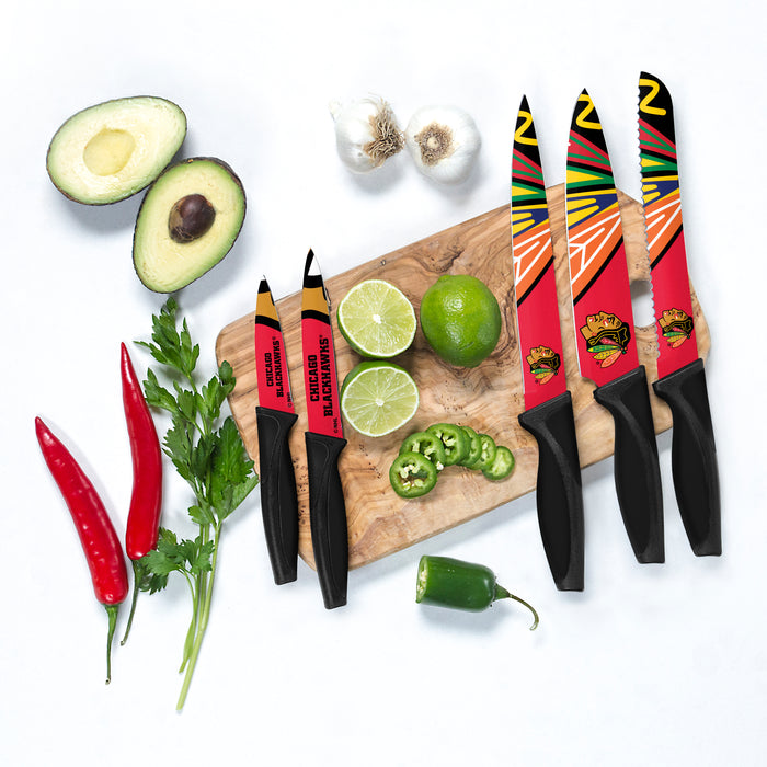 NHL Chicago Blackhawks 5-pc Kitchen Knives