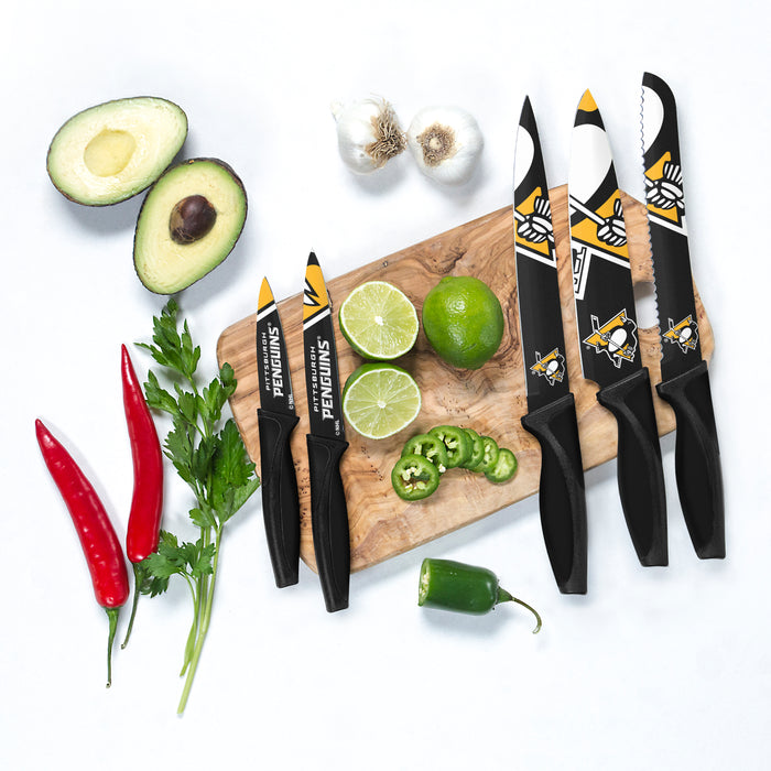 NHL  Pittsburgh Penguins 5-pc Kitchen Knives