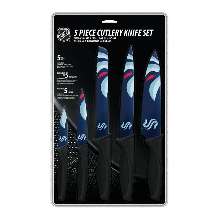 Ensemble de 5 couteaux de cuisine NHL Seattle Kraken