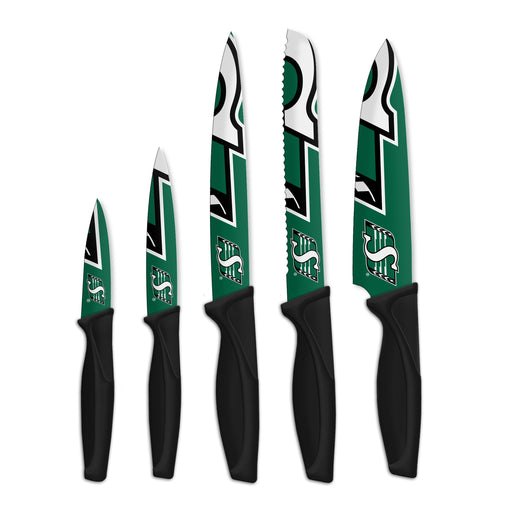 CFL Saskatchewan Roughriders 5-pc Kitchen Knives