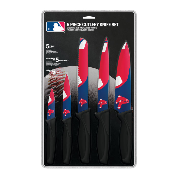Ensemble de 5 couteaux de cuisine MLB Boston Red Sox