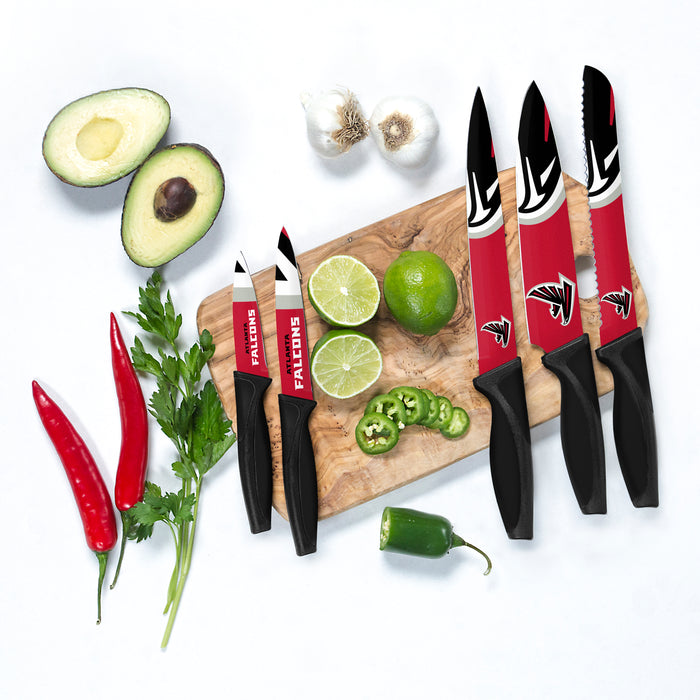 Couteaux de cuisine NFL Atlanta Falcons, lot de 5