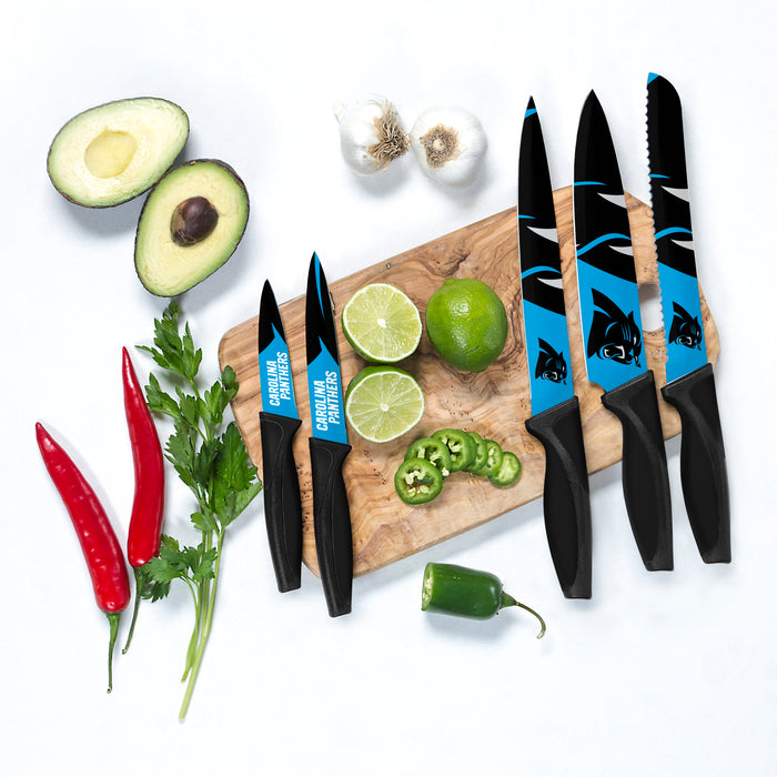 Couteaux de cuisine NFL Carolina Panthers, lot de 5