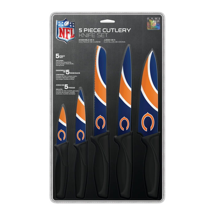 Ensemble de 5 couteaux de cuisine NFL Chicago Bears
