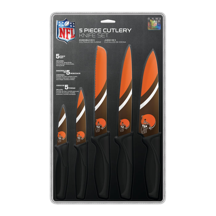 Couteaux de cuisine NFL Cleveland Browns, lot de 5