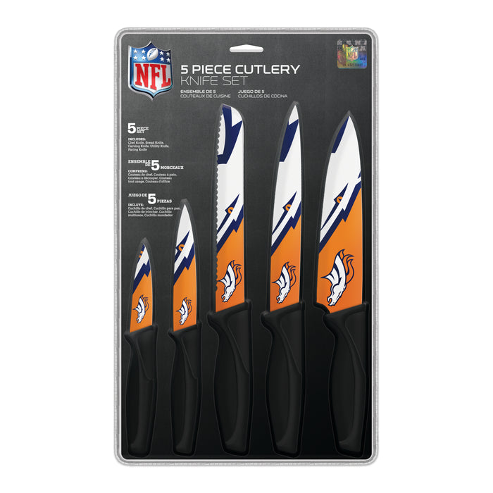 Ensemble de 5 couteaux de cuisine NFL Denver Broncos