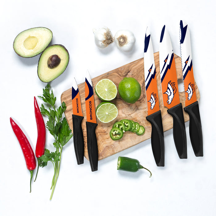 Ensemble de 5 couteaux de cuisine NFL Denver Broncos