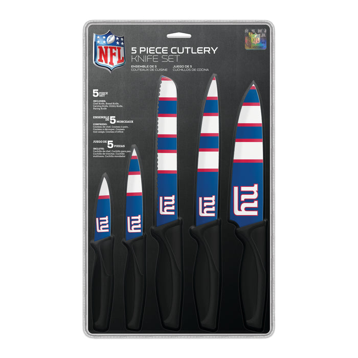 Couteaux de cuisine NFL New York Giants, lot de 5