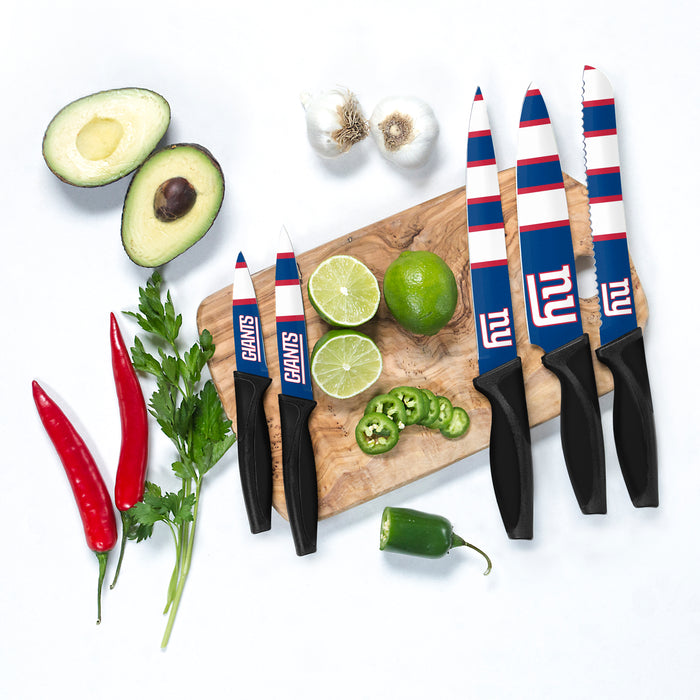 Couteaux de cuisine NFL New York Giants, lot de 5