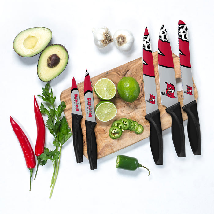 Ensemble de 5 couteaux de cuisine NFL Tampa Bay Buccaneers