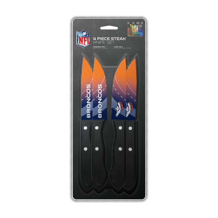 Couteaux à steak NFL Denver Broncos 4 pièces