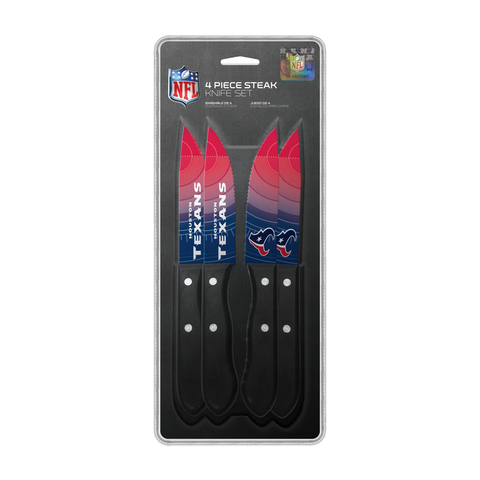 Couteaux à steak NFL Houston Texans 4 pièces