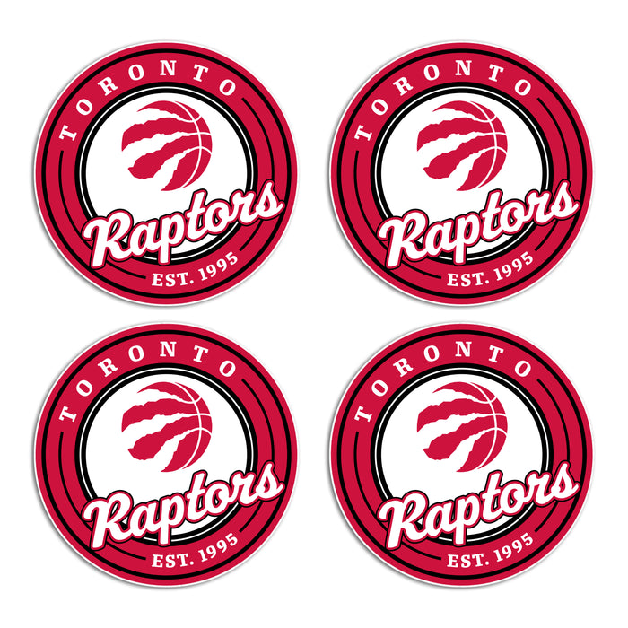 NBA Toronto raptors Hockey Puck Ceramic Drink Coasters (4-Pack)