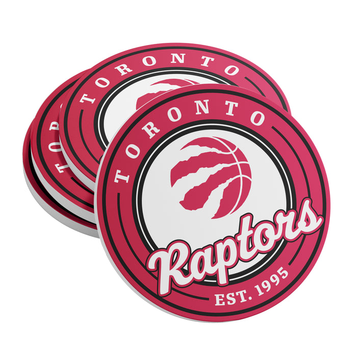 NBA Toronto raptors Hockey Puck Ceramic Drink Coasters (4-Pack)
