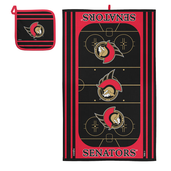 NHL Ottawa Senators Kitchen Towel & Pot Holder Sets