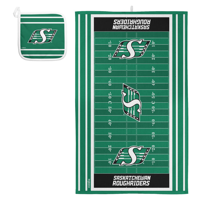 CFL Saskatchewan Roughriders Kitchen Towel & Pot Holder Sets