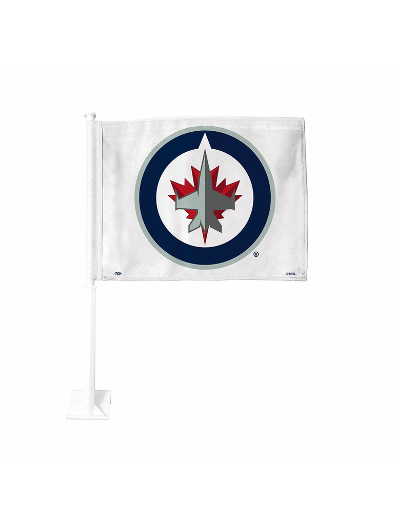 Winnipeg Jets  Double-Sided 11x15 White Car Flag