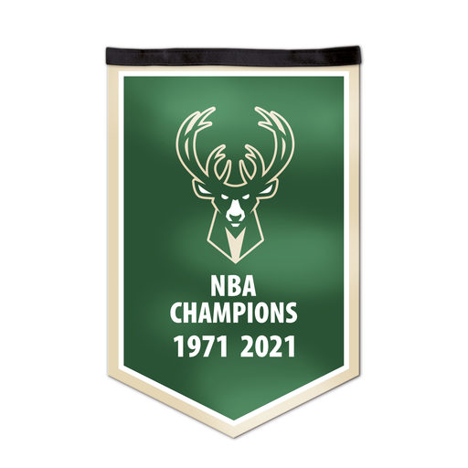 NBA Milwaukee Bucks 12 X 18 Victory Banner
