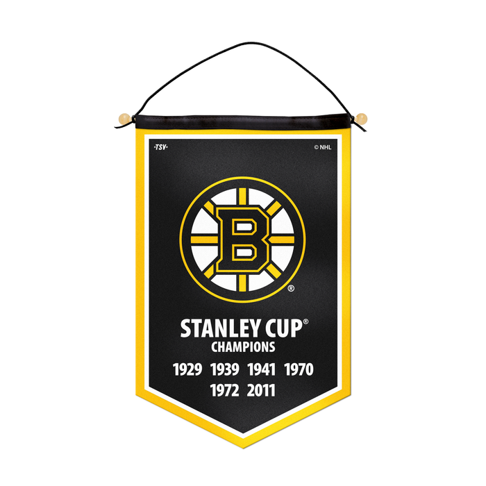 Bannière de victoire 12 x 18 des Bruins de Boston de la LNH
