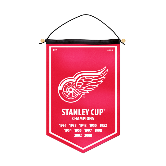 Bannière de la victoire des Red Wings de Détroit de la LNH (12 x 18)