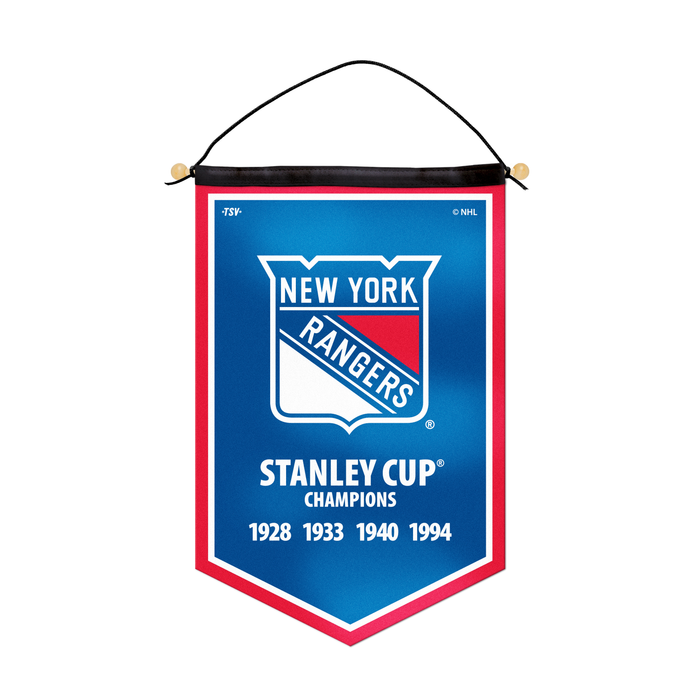 Bannière de la victoire des Rangers de New York de la LNH (12 x 18)