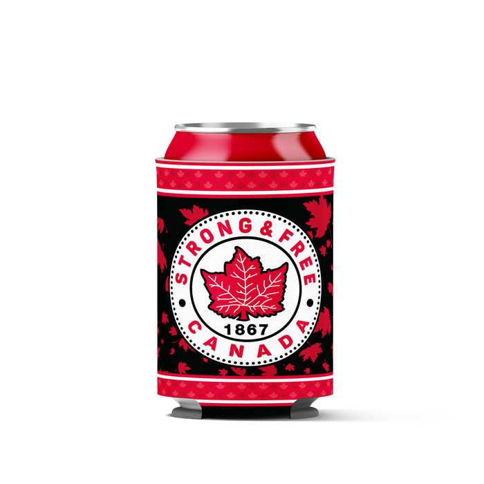 Strong and Free Canada Reversible Can Cooler