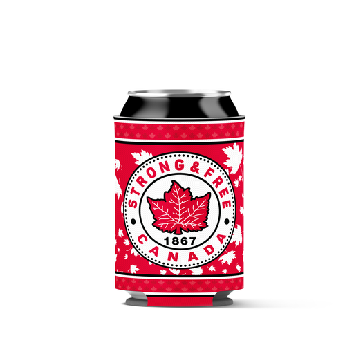 Strong and Free Canada Reversible Can Cooler