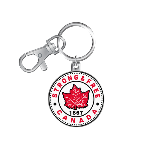 Strong and Free Canada Keychain Logo
