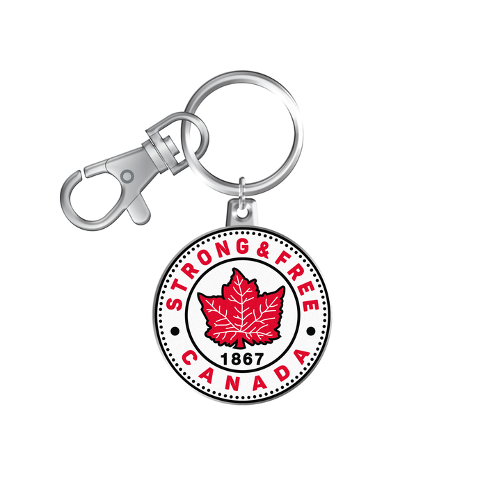 Strong and Free Canada Keychain Logo