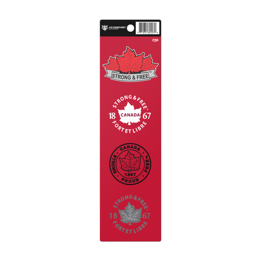 Strong and Free Canada 4 pc Sticker Set