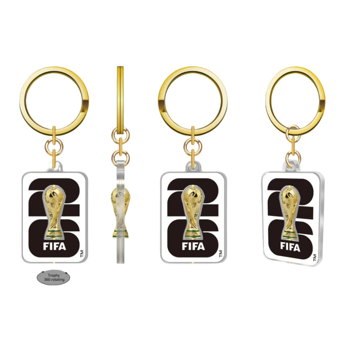 FIFA Keychain  3D Rotating Trophy& Emblem