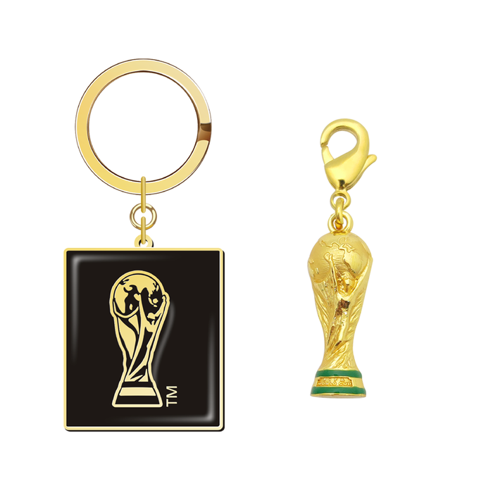 FIFA 2026 Keychain Set 2D Trophy Square & Dangler