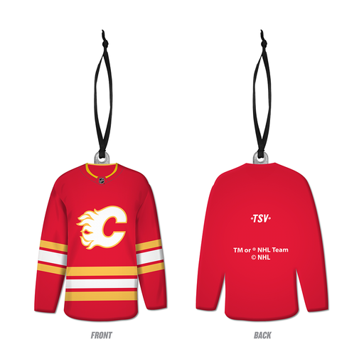NHL Calgary Flames White Jersey Ornament