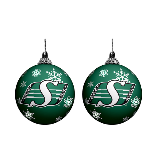 CFL Saskatchewan Roughriders Light-Up Ornament 2-Pack